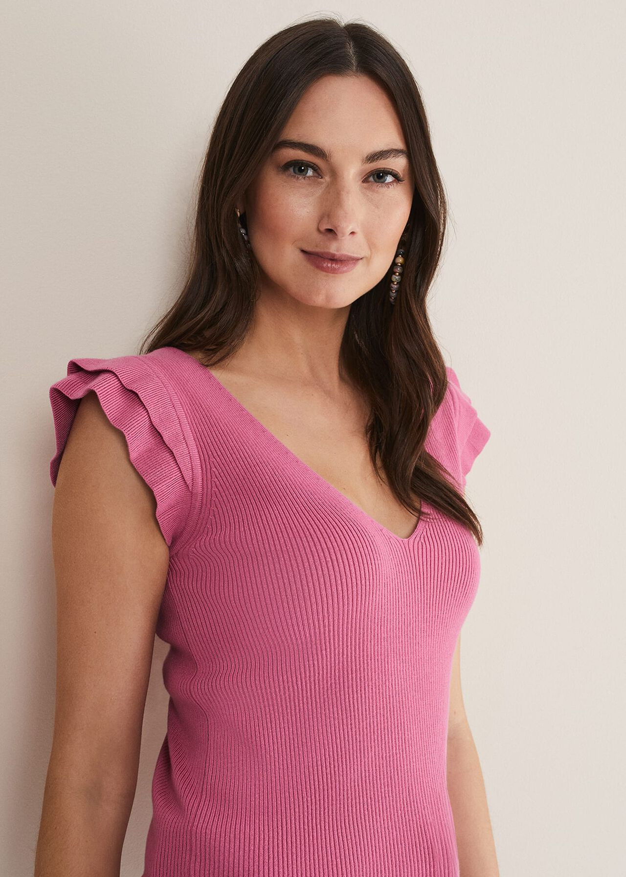 Flory Frill Sleeve Vest | Phase Eight (UK)