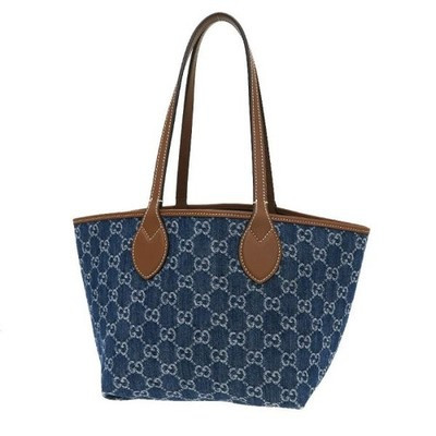 Gucci Tortissima Small Reversible Tote Bag 22cm×38cm×19cm Blue Used | eBay | eBay US