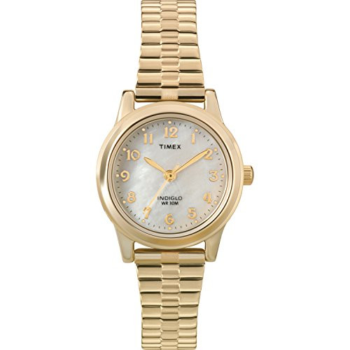Timex Women's T2M827 Essex Avenue Gold-Tone Stainless Steel Expansion Band Watch | Amazon (US)