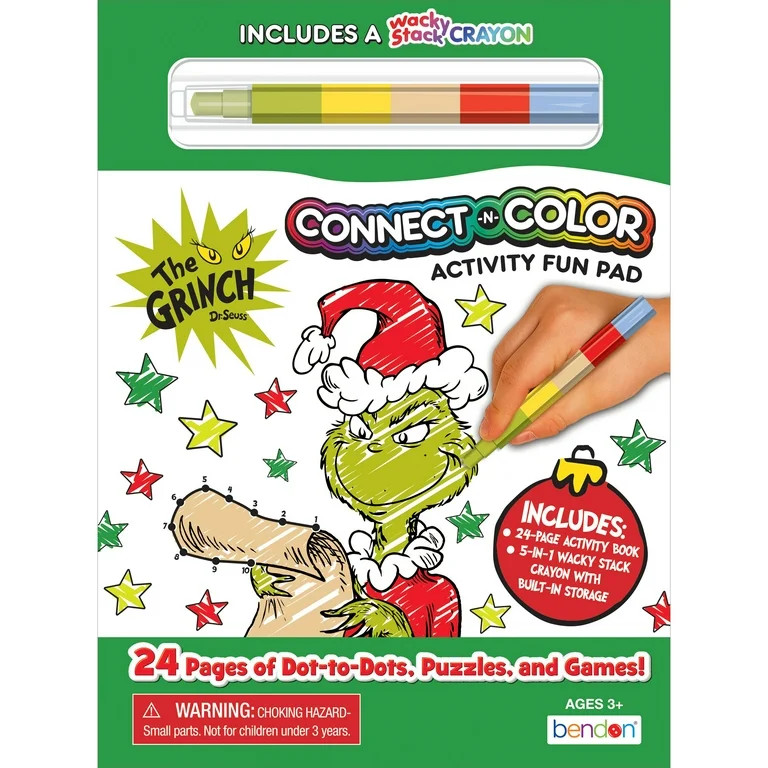 Dr. Seuss How The Grinch Stole Christmas 24-Page Coloring Book with 5 Crayons, Paperback by Bendo... | Walmart (US)