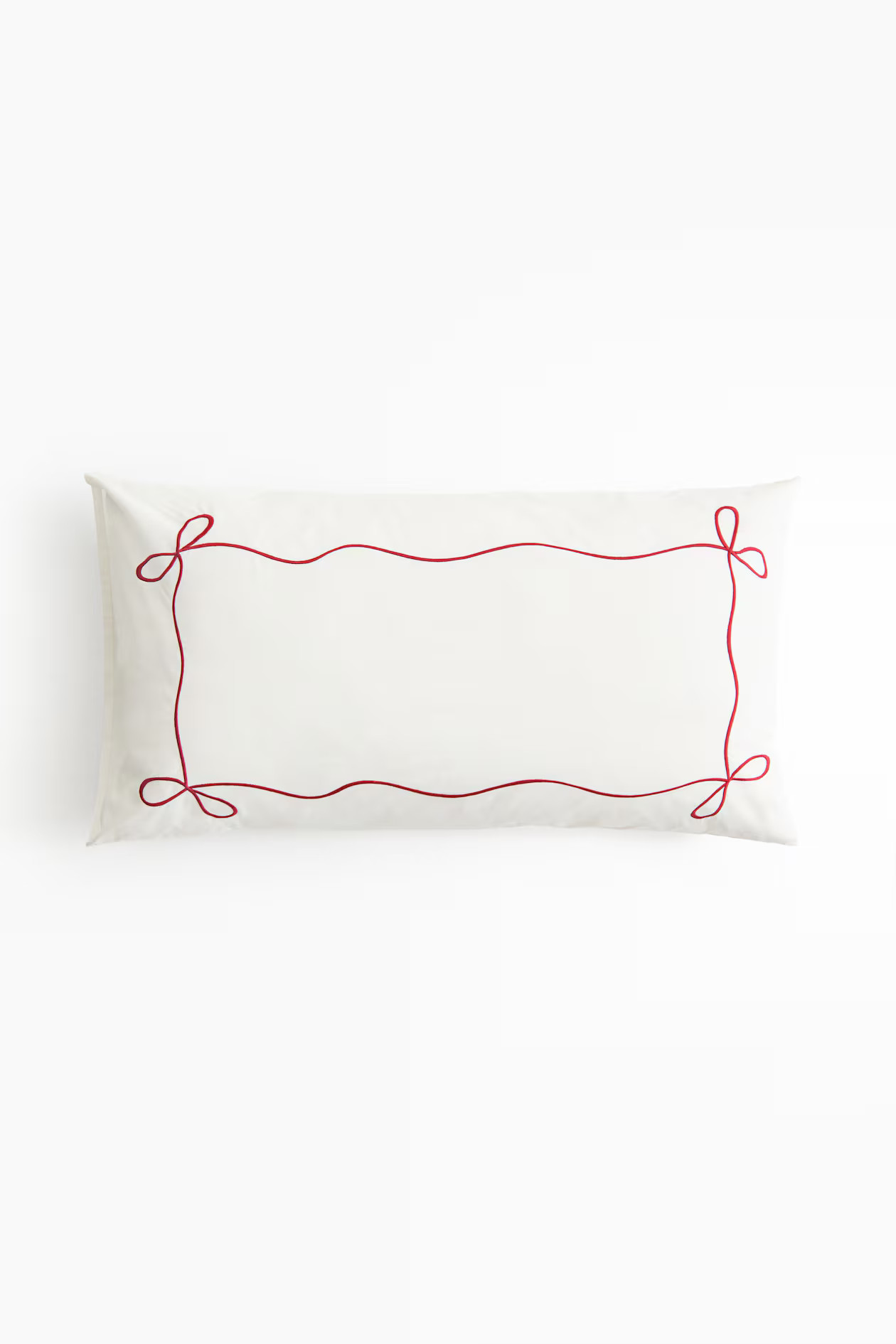Embroidered Cotton Percale Pillowcase | H&M (US + CA)