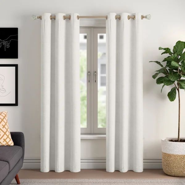 Aledo Solid Room Darkening Thermal Grommet Single Curtain Panel | Wayfair North America