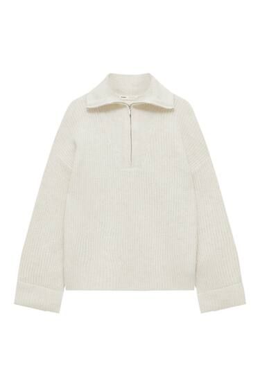 KNIT SWEATER WITH ZIP | PULL and BEAR UK
