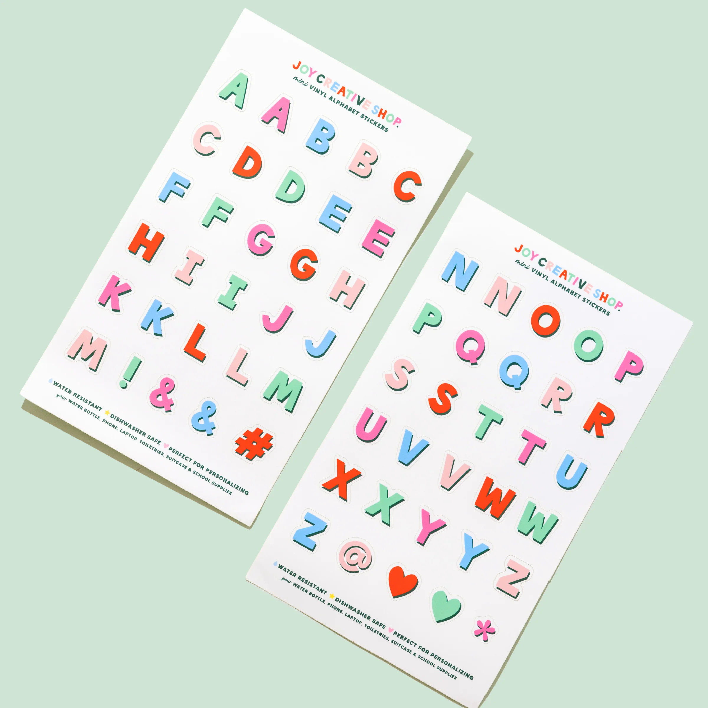 Mini Vinyl Alphabet Stickers - Holiday | Joy Creative Shop