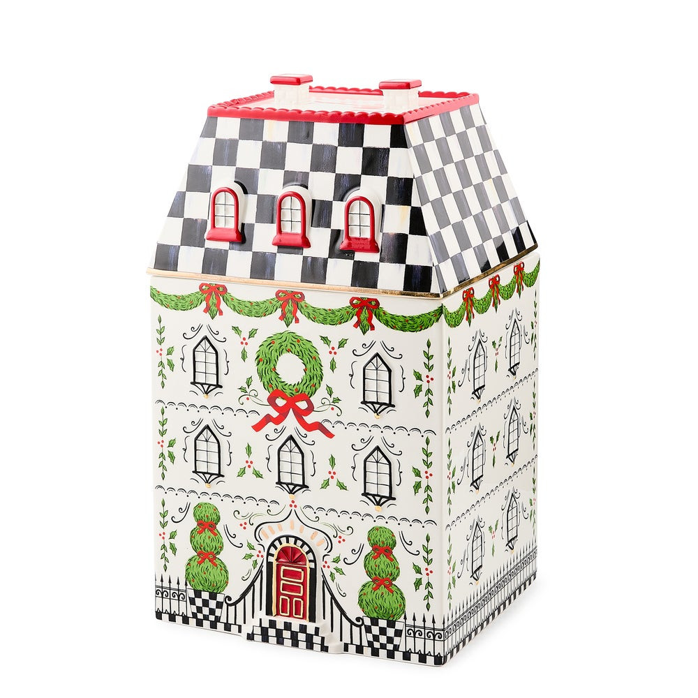 Holly Village Cookie Jar | MacKenzie-Childs