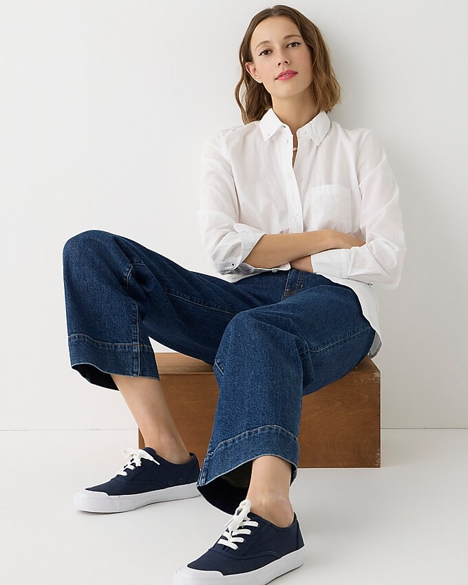 Classic-fit washed cotton poplin shirt | J. Crew US