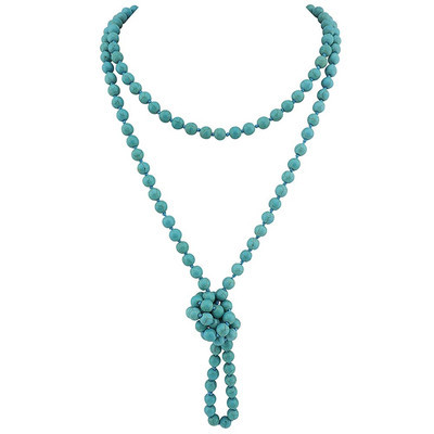 Long Genuine Turquoise Layered Necklace Handmade Western Blue Real Statement  | eBay | eBay US