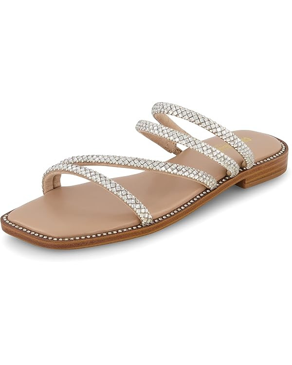 CUSHIONAIRE Women's Varda rhinestone slide sandal +Memory Foam | Amazon (US)