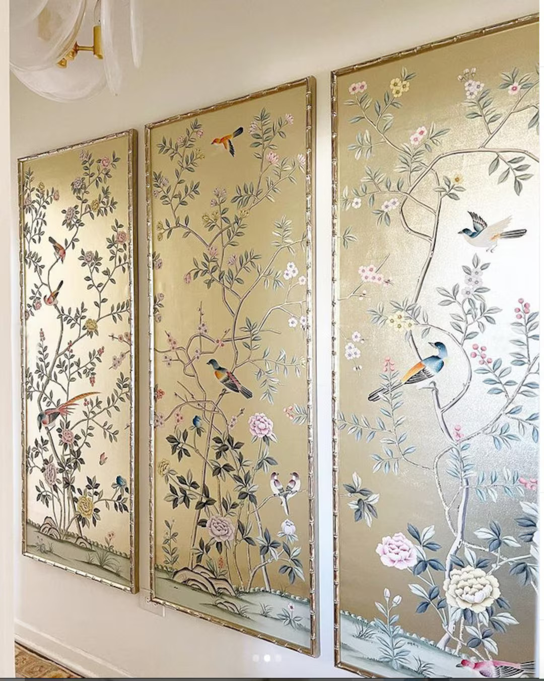 26 X 68 Chinoiserie Handpainted Artwork on - Etsy | Etsy (US)