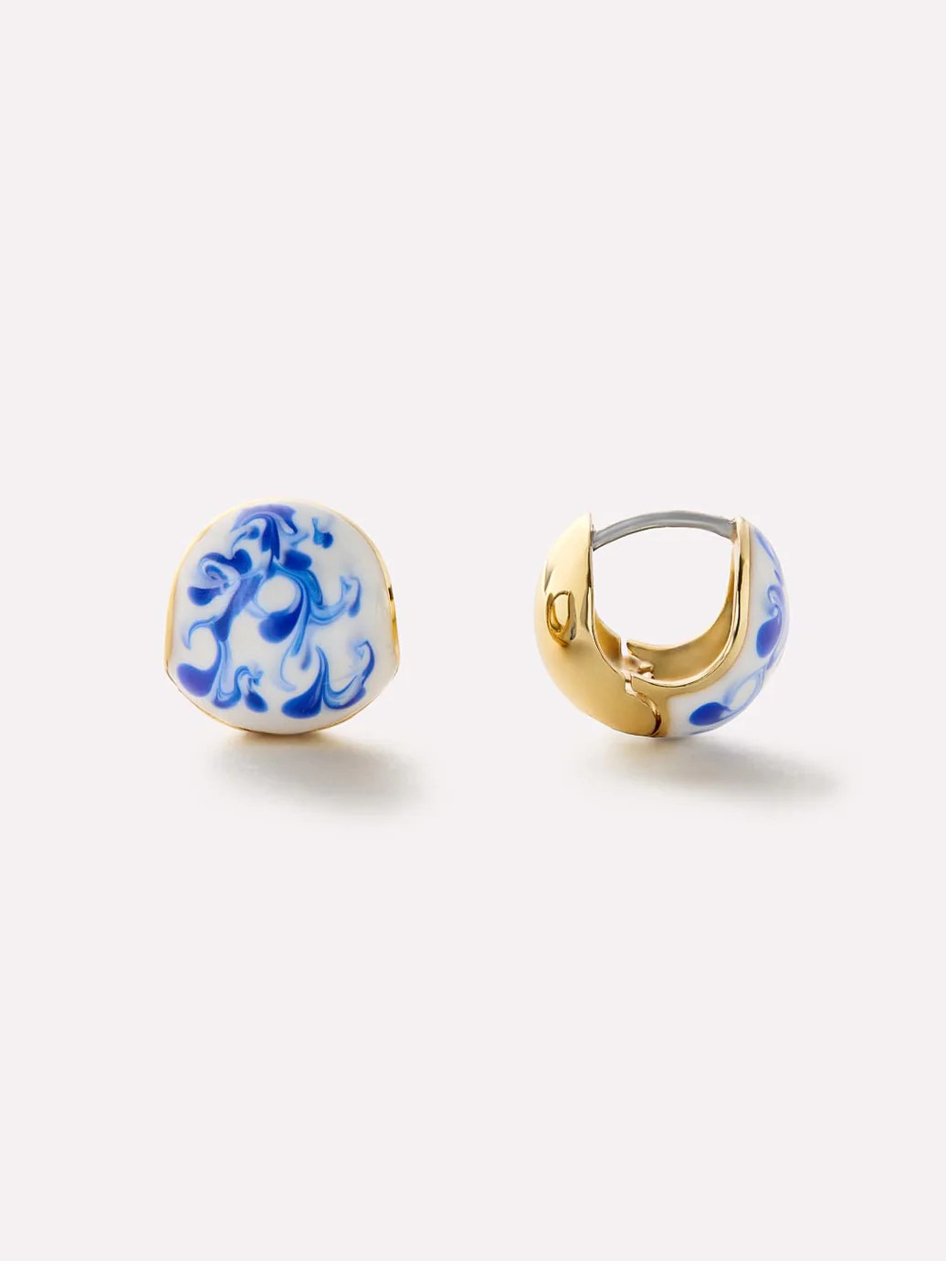 Statement Earrings - Mini Abby Marble Blue | Ana Luisa