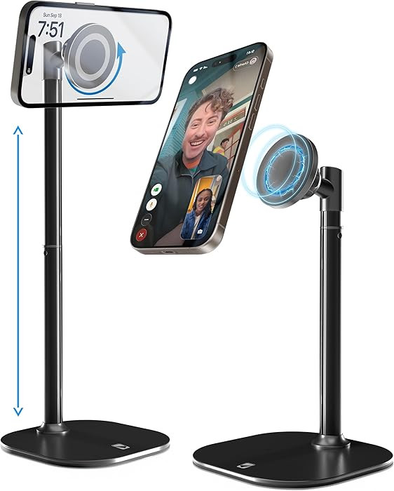 COOPER MagStand, Adjustable Magnetic iPhone Stand for Desk & Phone Holder for Video Recording, Co... | Amazon (US)