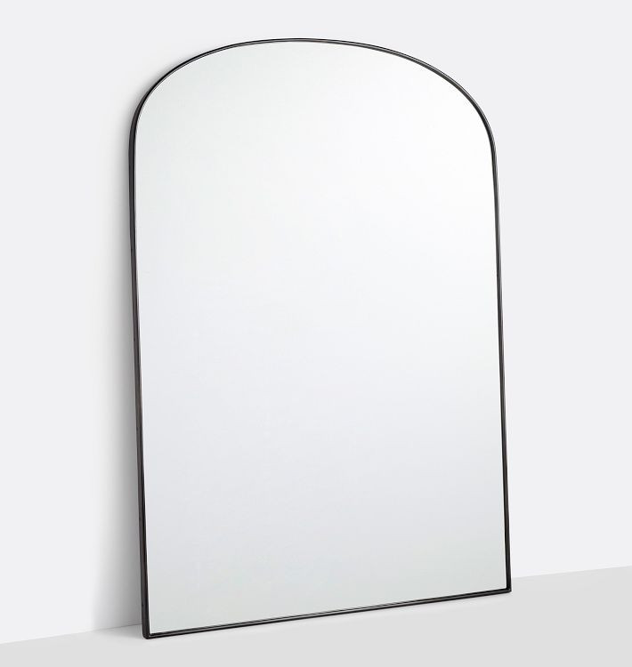 Arched Metal Framed Floor Mirror | Rejuvenation