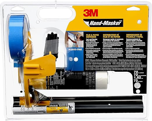 3M Hand-Masker Pre-assembled Masking Film & Tape Kit, M3000 PAK | Amazon (US)