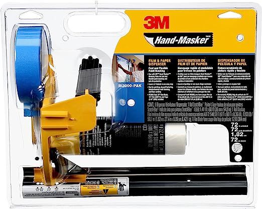 3M Hand-Masker Pre-assembled Masking Film & Tape Kit, M3000 PAK | Amazon (US)