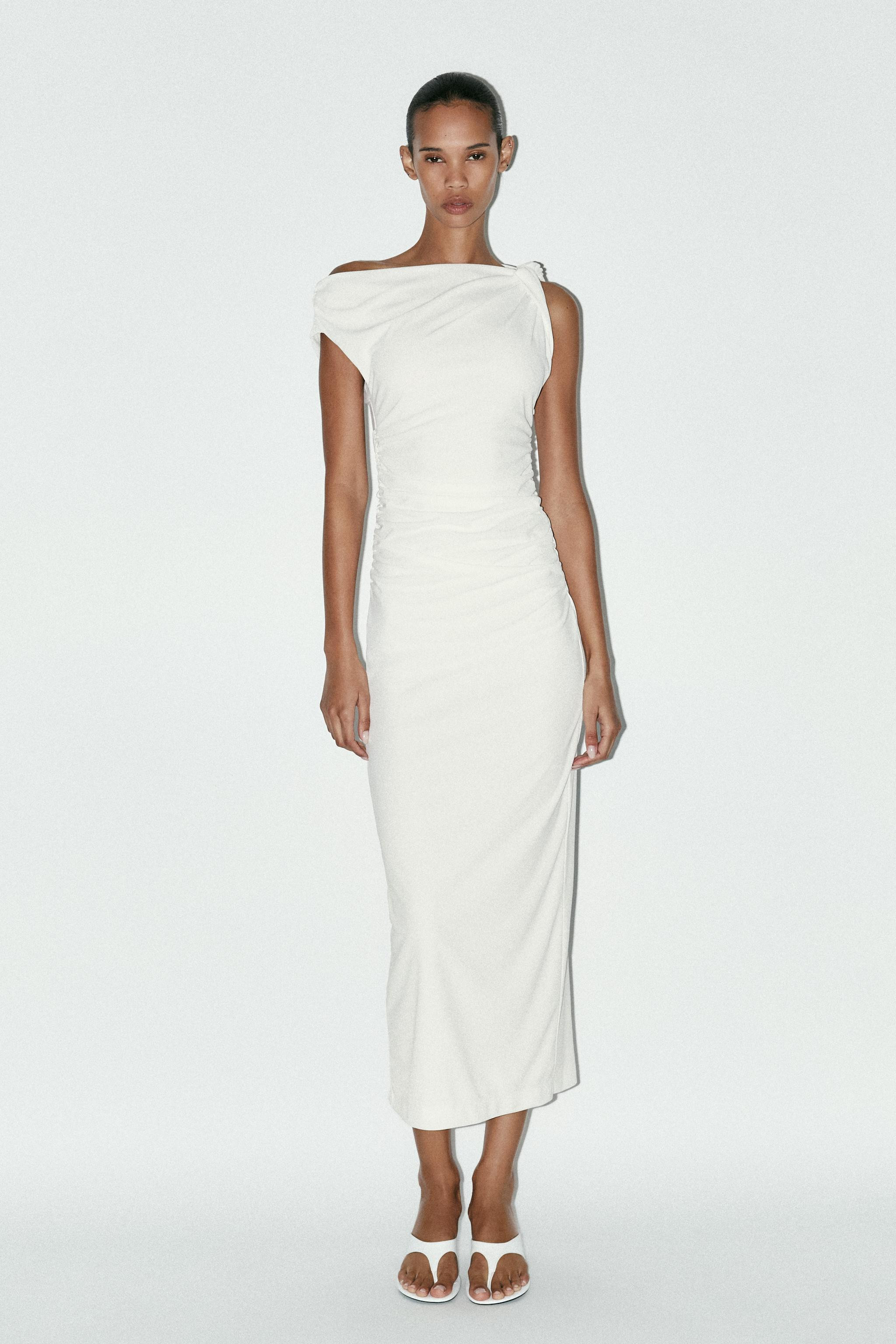 ASYMMETRIC MIDI DRESS | Zara US