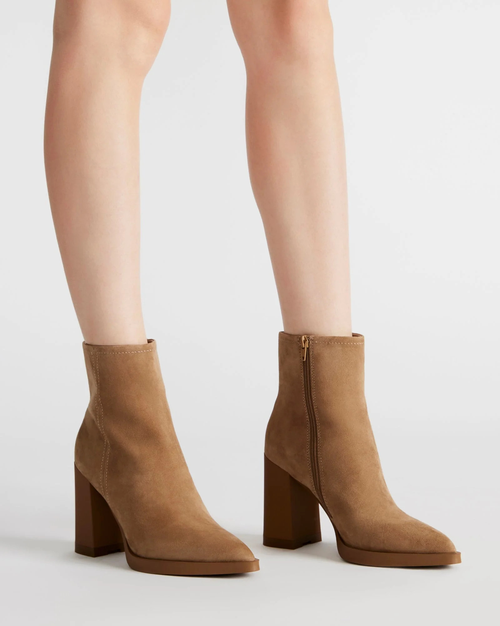 HARDEN Sand Suede Women's Pointed-Toe Ankle Boot | Steve Madden (US)