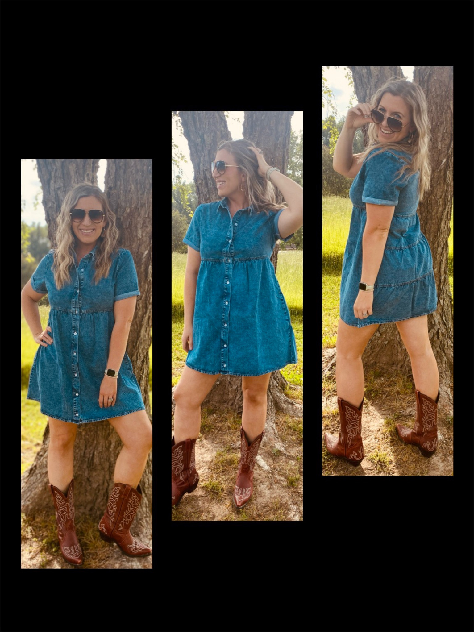 5/13/23: Amazon Denim Back Tired Babydoll Dress