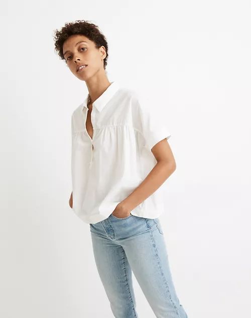 Shirred-Yoke Popover Top | Madewell