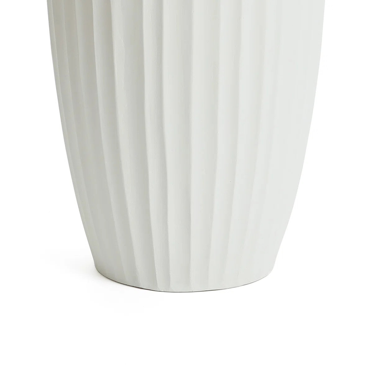 Modern Abstract White Vase 20.28-Inch Tall MgO Floor Vase for Home Decor | Wayfair North America