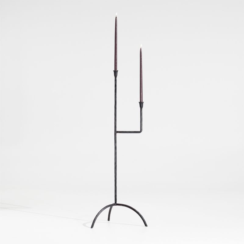 Rodin Black Iron Floor Candelabra by Athena Calderone + Reviews | Crate & Barrel | Crate & Barrel