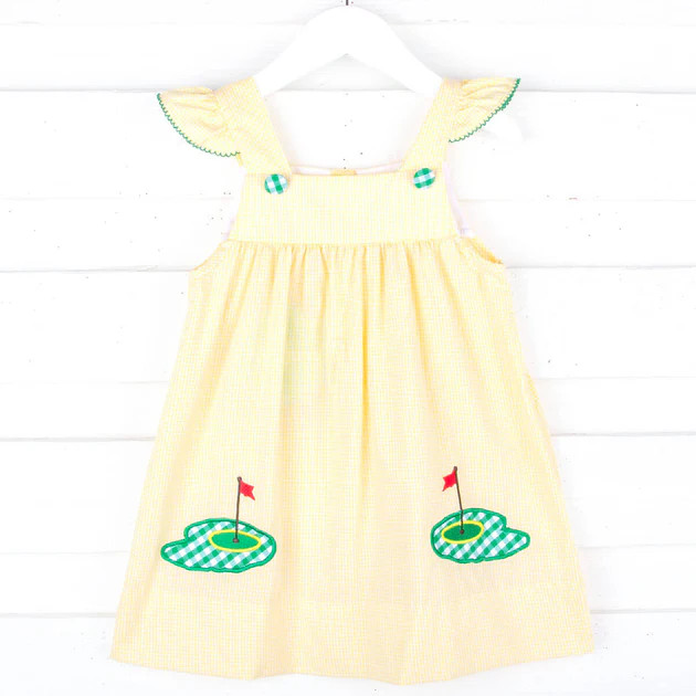 Golf Pin Yellow Margot Dress | Classic Whimsy