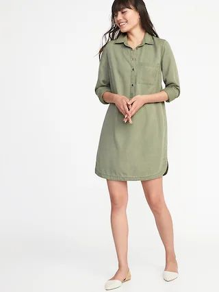 TencelÂ® Shirt Dress for Women | Old Navy US