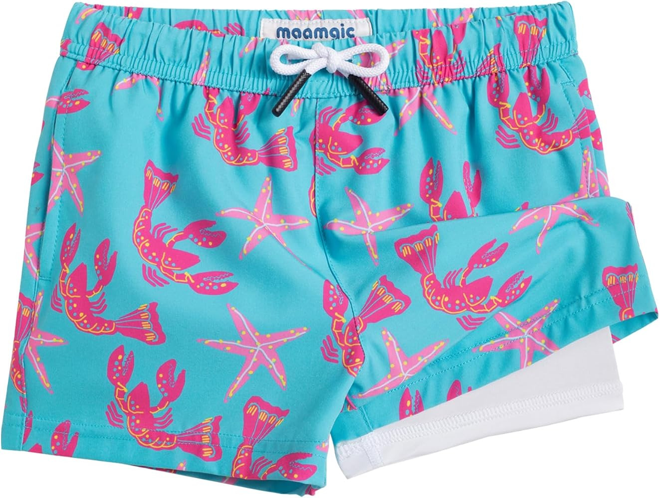 maamgic Boys Swim Trunks with Compression Liner 4-Way Stretch Quick Dry Bathing Suit Toddler Beac... | Amazon (US)
