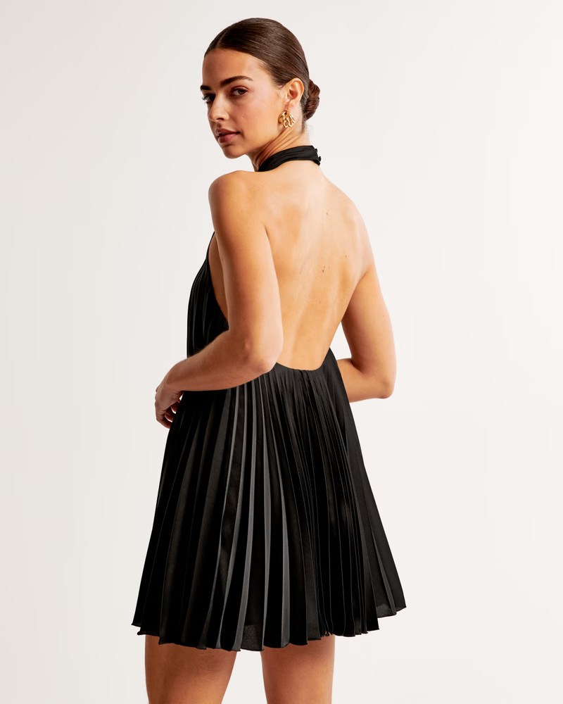 The A&F Giselle Pleated Trapeze Mini Dress | Abercrombie & Fitch (UK)