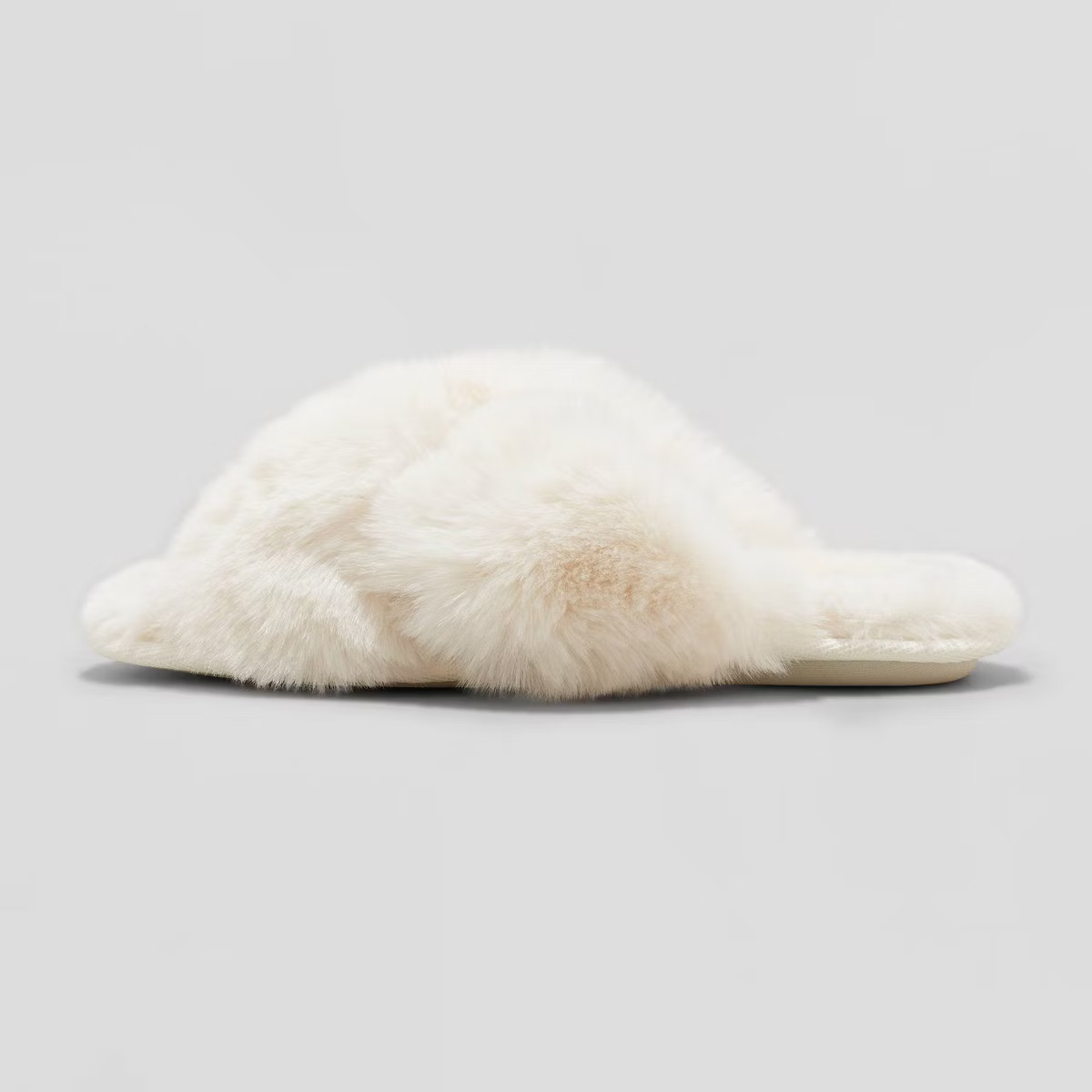 Women's Paris Crossband Faux Fur Slippers - Stars Above™ | Target
