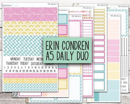 Erin Condren Daily Duo Stickers by Planner Kate! 