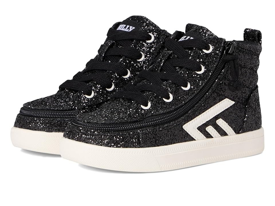 BILLY Footwear Kids BILLY CS High Top (Toddler) Kids Shoes Black Glitz : 5 Toddler M, Canvas/Rubber | Zappos