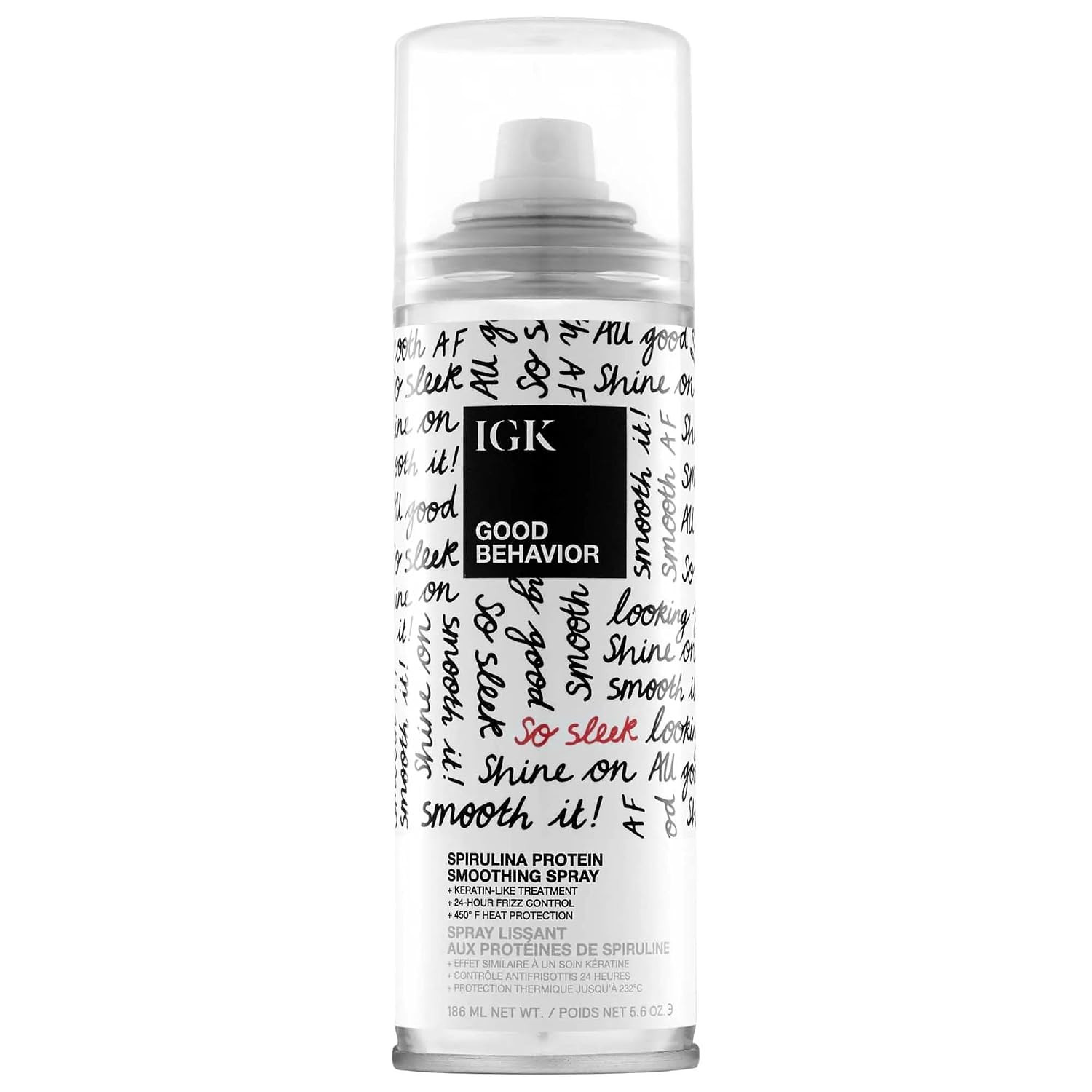IGK GOOD BEHAVIOR Spirulina Protein Smoothing Spray | Keratin Like Treatment + Frizz Control + He... | Amazon (US)
