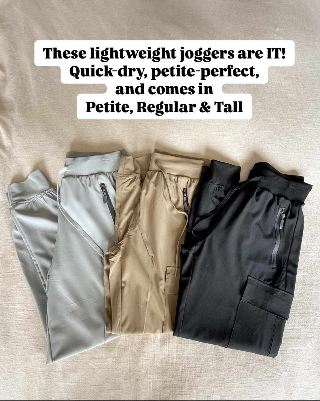 💥Sale Alert! The best lightweight, quick dry joggers with zipper pockets. Comes in petite, regular and long lengths. For ref: I'm 5'1", 108lbs.  I wear size XS Petite.


#LTKSaleAlert #LTKOver40 #LTKPetite