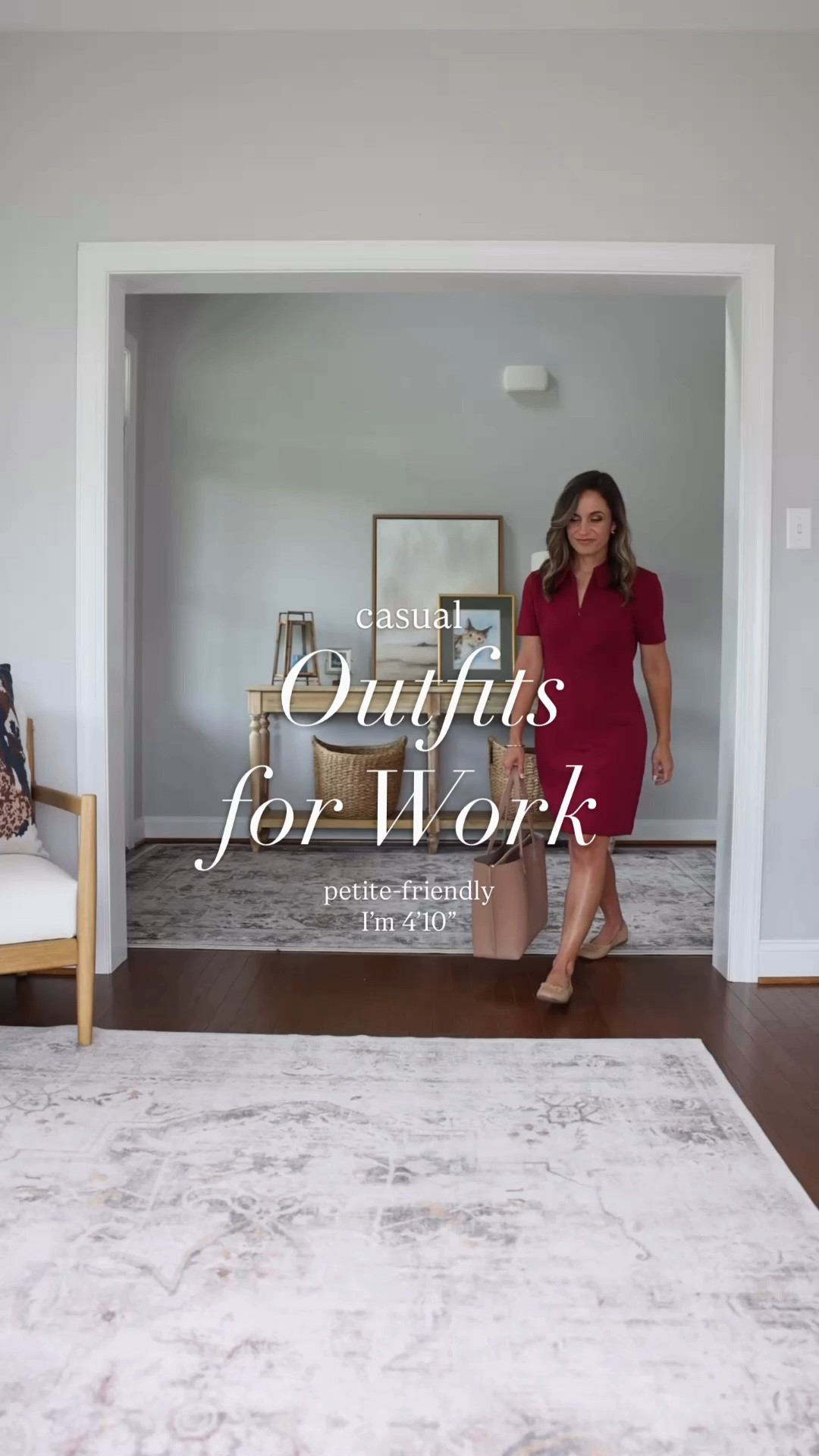 Four casual outfits for work for petites! 

Outfit 1 
Dress (Boden): petite 0 
Shoes (Sam Edelman): true to size 

Outfit 2 
Pants (LOFT): petite 00 / 10” rise / 28” inseam 
Sleeveless top (J.Crew Factory): xxs 
Short sleeve cardigan (Quince): xs 
Shoes (LOFT): true to size - tight on toes 

Outfit 3 
Dress (LOFT): petite xxs 
Cardigan (BR Factory): xxs 
Shoes (Sam Edelman): true to size 

Outfit 4 
Pants (LOFT): petite 00 / 10” rise / 28” inseam 
Top (Quince): xs 
Also linking matching cardigan if you need sleeves 
Shoes (LOFT): true to size, tight toe strap

#LTKPetite #LTKWorkwear