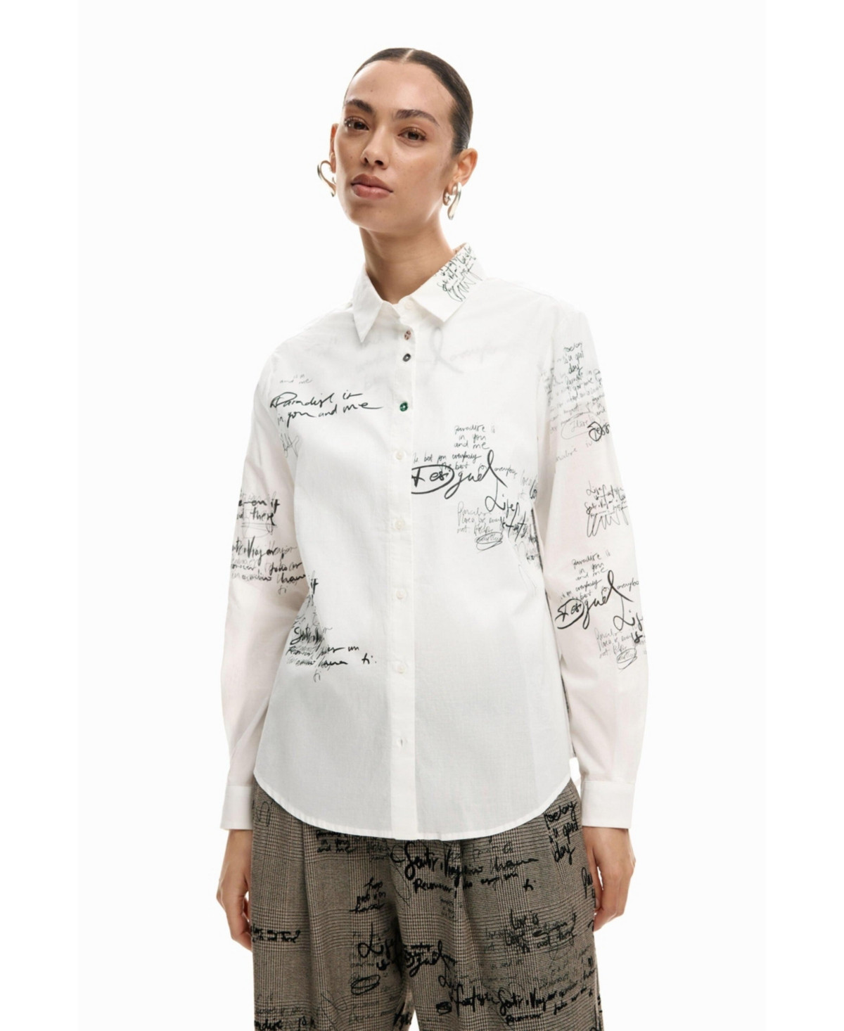 Desigual Women's Long-sleeved paradise shirt - White | Macy's