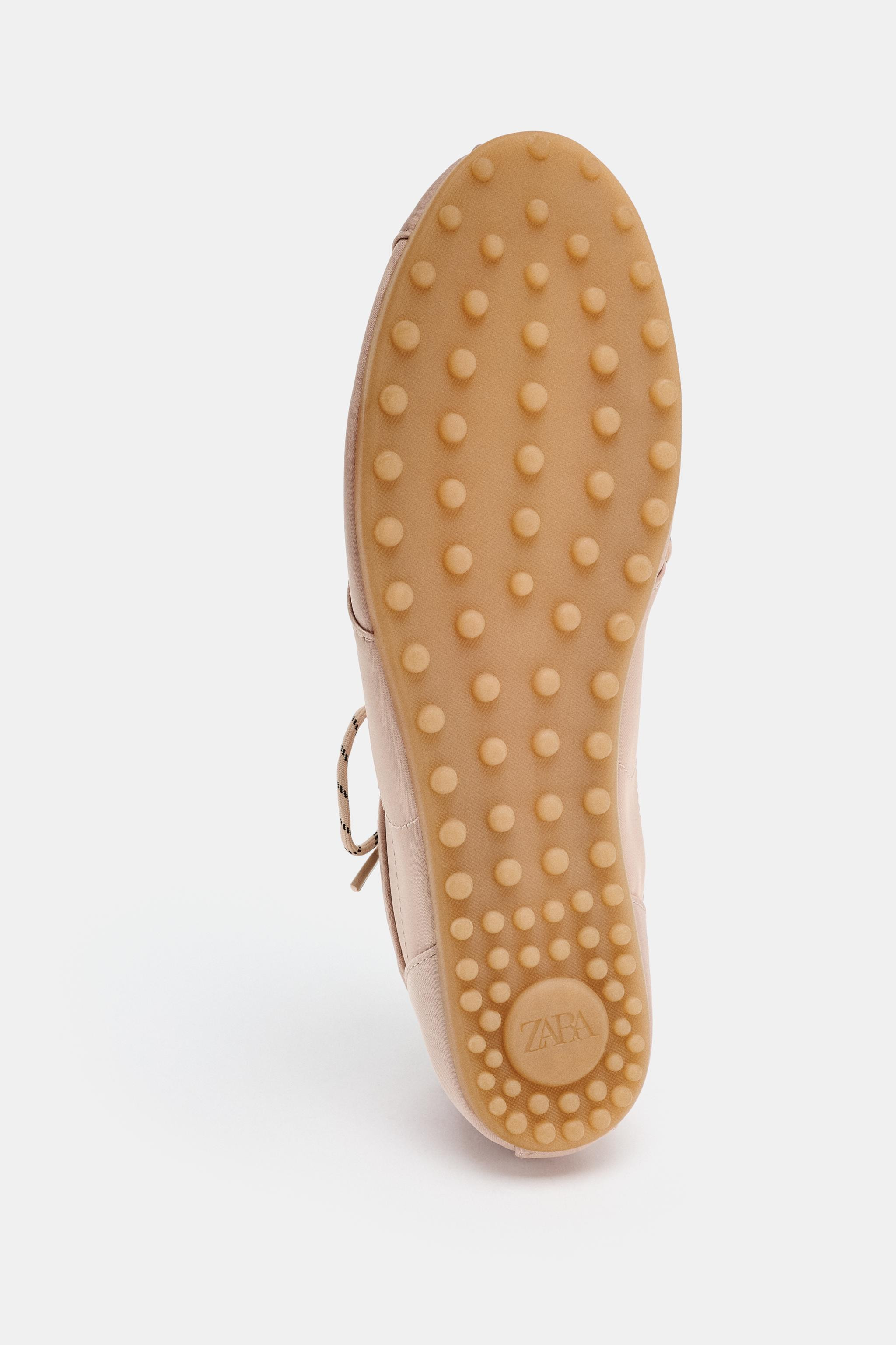 LACED SPORTY BALLET FLATS | Zara US