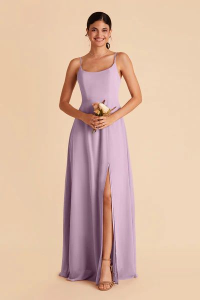 Amy Chiffon Dress - Lavender | Birdy Grey