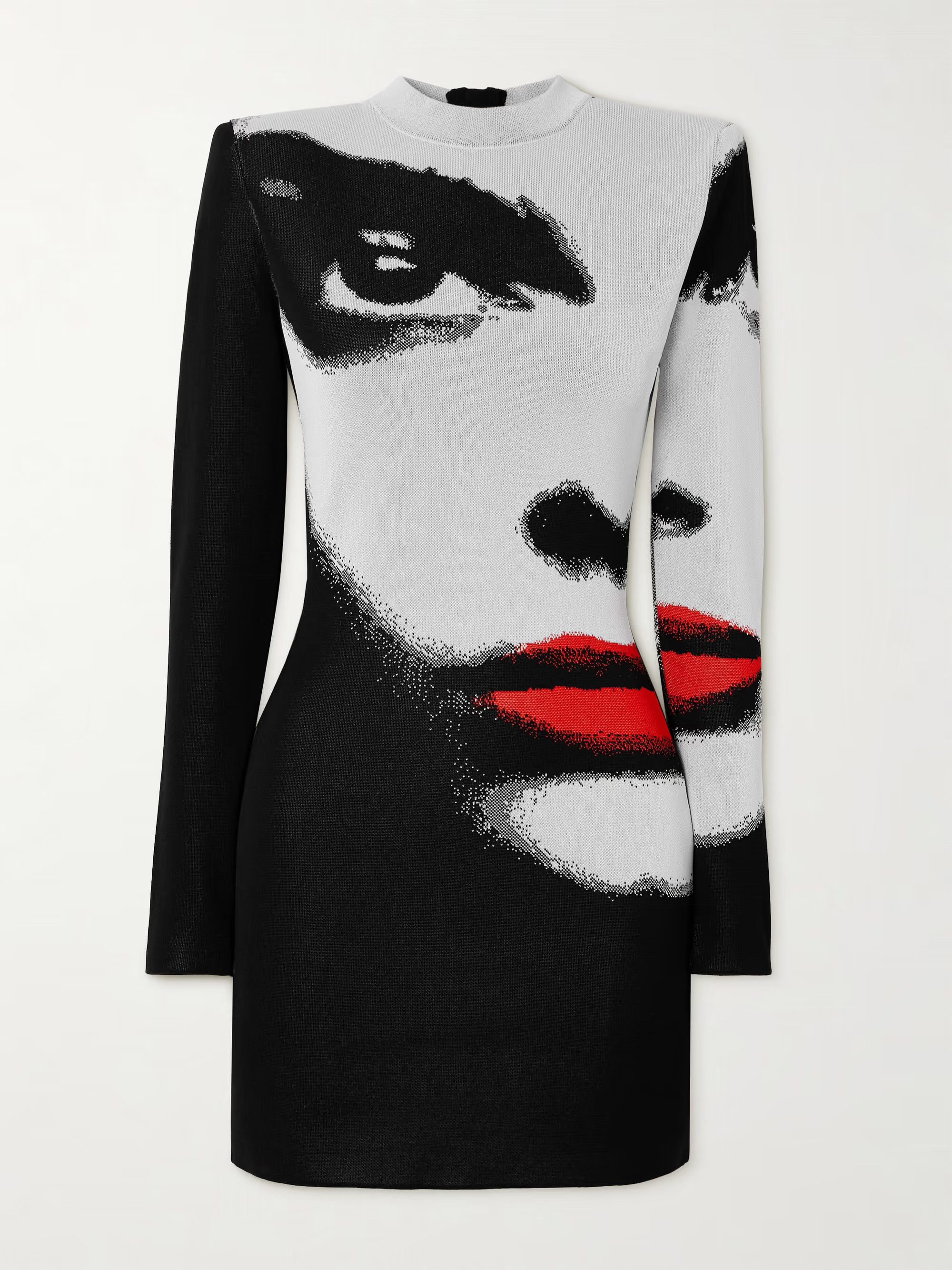 Printed jacquard-knit mini dress | NET-A-PORTER (US)