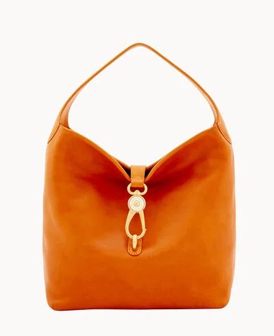 Soft and Chic
The Logo Lock Shoulder Bag owes its soft, slouchy shape and understated style to na... | Dooney & Bourke (US)