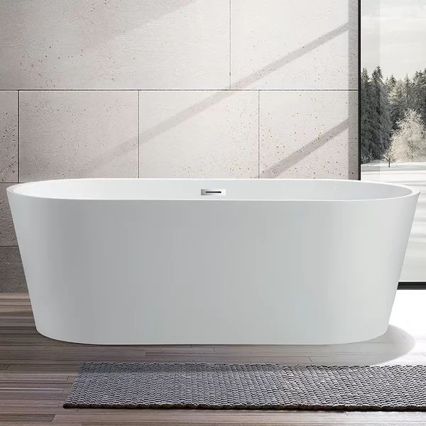 VA6815-L 67" x 32" Freestanding Soaking Bathtub | Wayfair North America
