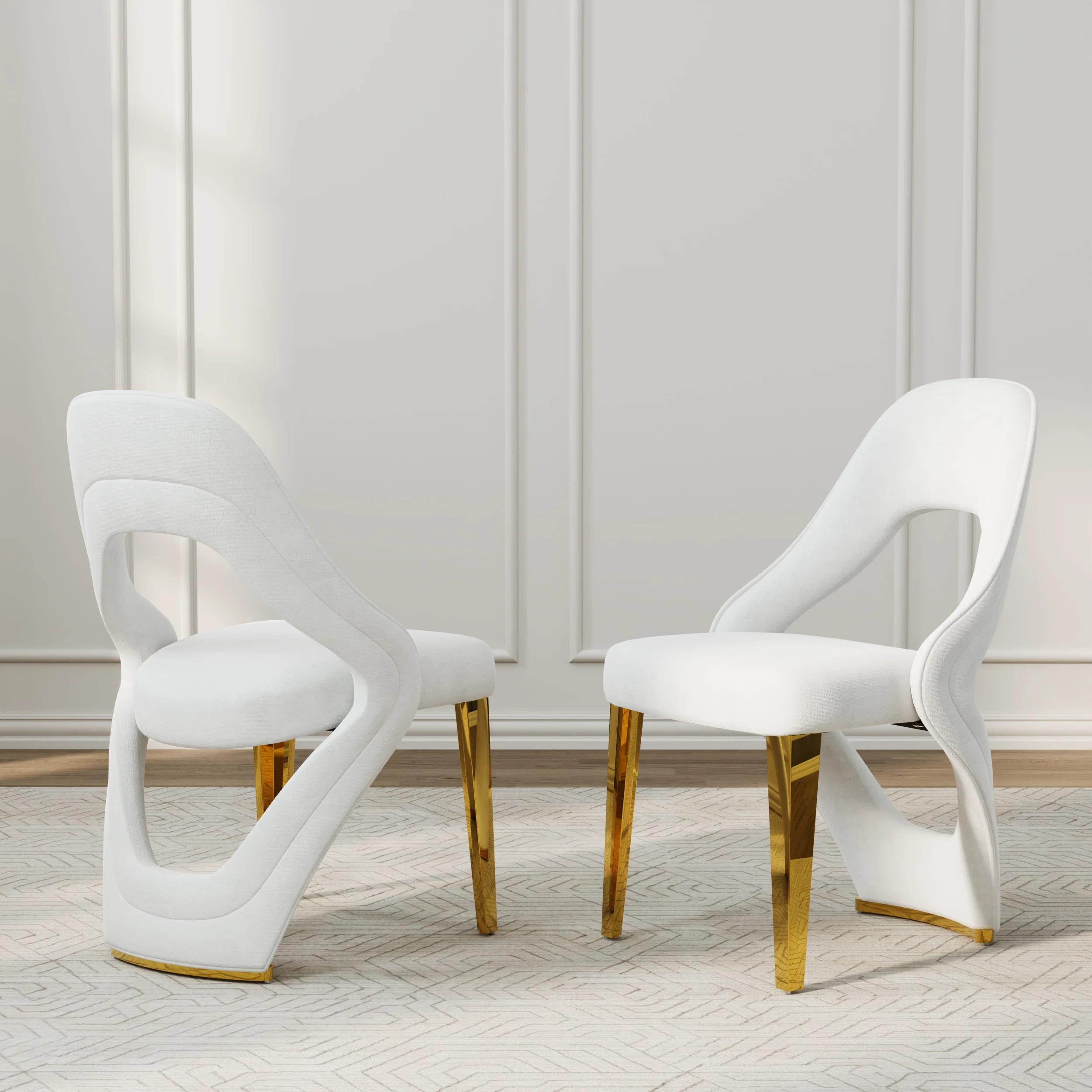 16.8'' H Velvet Upholstered Side Chair (Set Of 2) | Wayfair North America