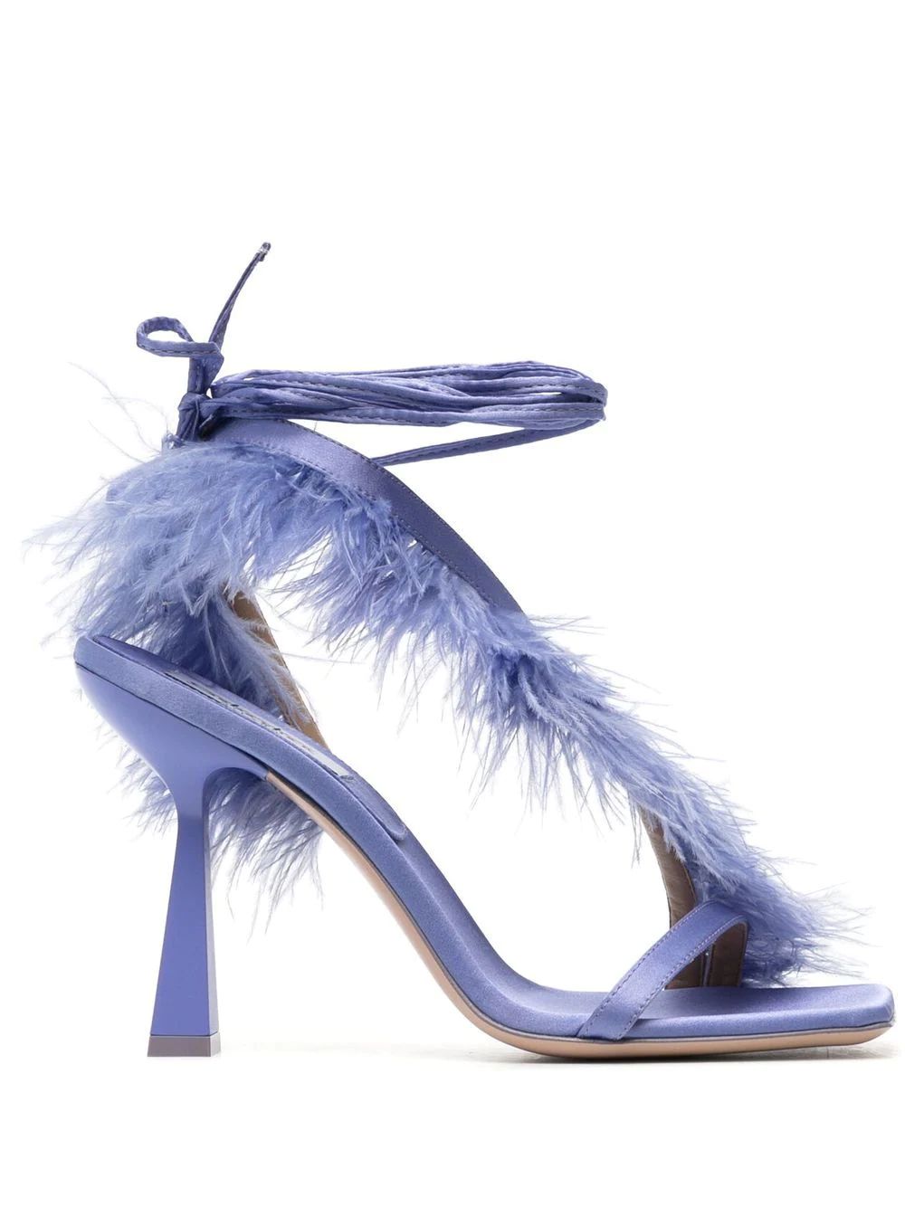 Sebastian Milano Marie A. 110mm feather-trim Sandals - Farfetch | Farfetch Global