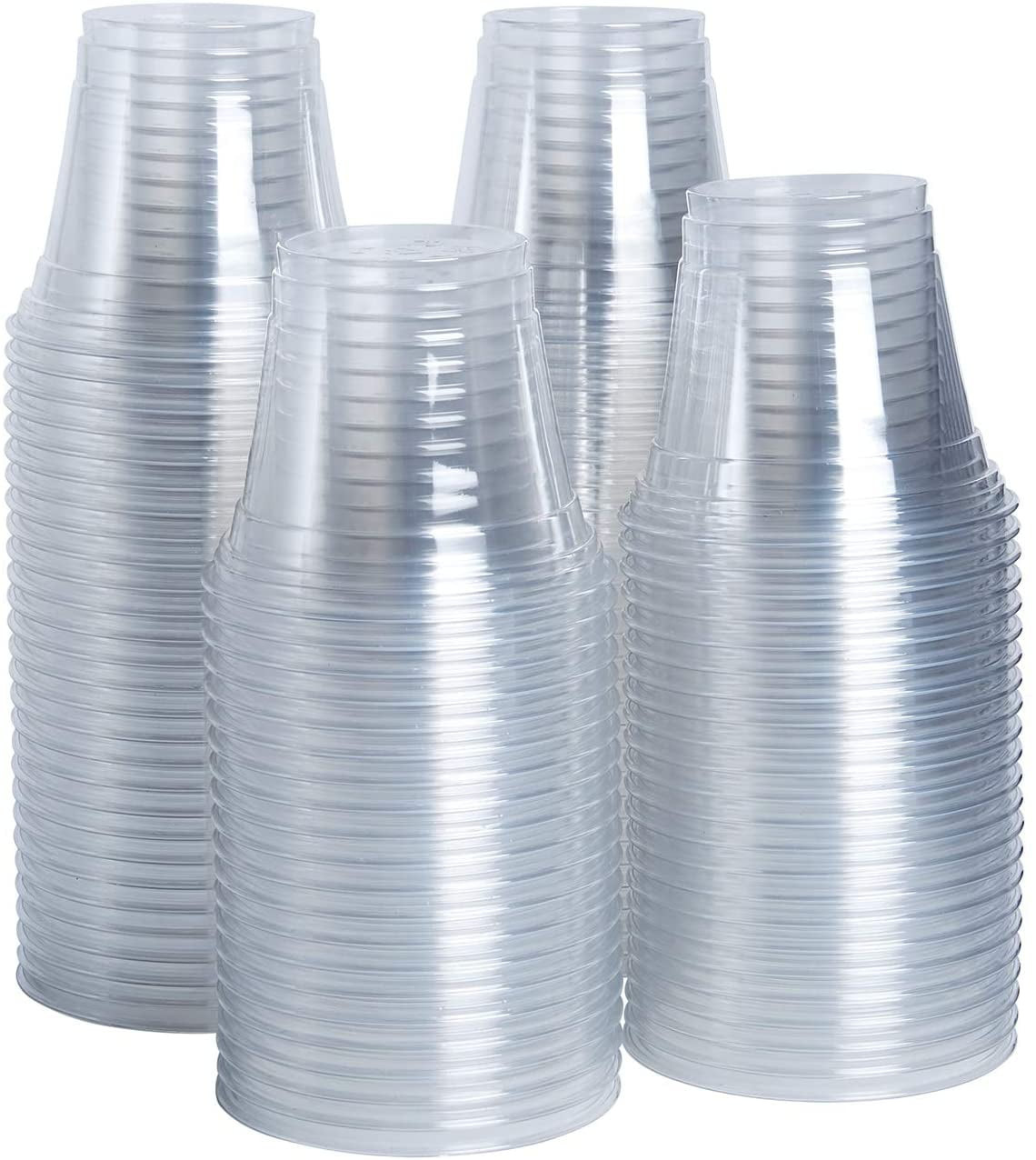 Comfy Package 9 oz. Clear Plastic Cups [100 Pack] Plastic Tumblers, Party Cups | Walmart (US)