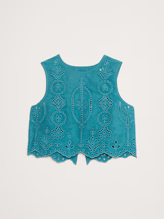 TENCEL™-Linen Eyelet Tank | Banana Republic (US)