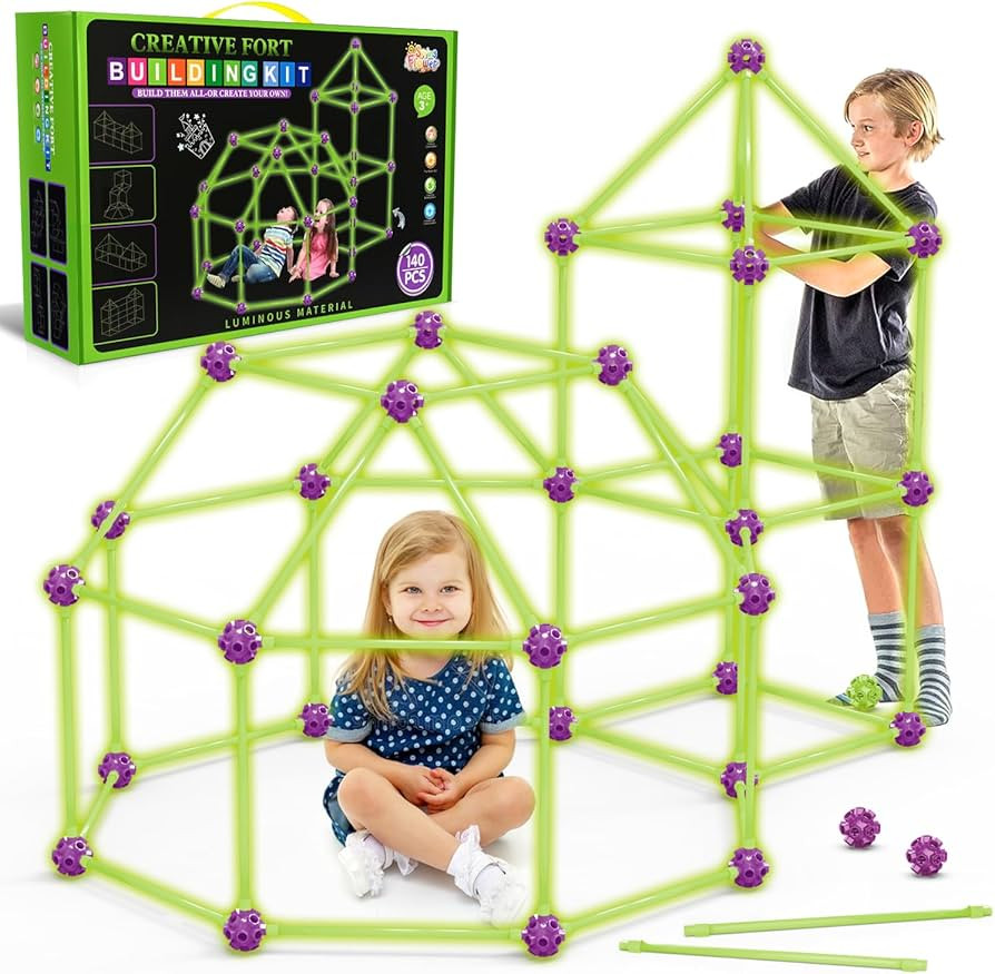 Glow In The Dark Fort Building Kit for Kids,STEM Construction Toys, Educational Gift for 4 5 6 7 ... | Amazon (US)