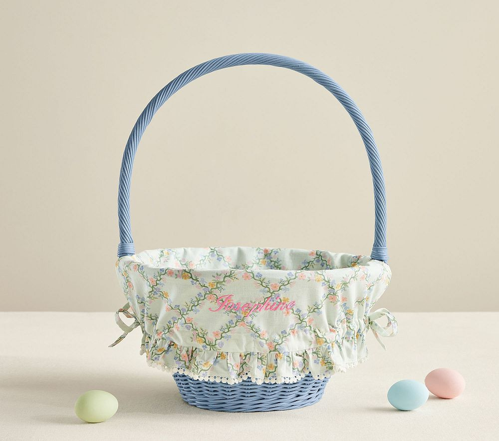 Rifle Paper Co. Lattice Ruffle Trim Easter Basket Liner | Pottery Barn Kids