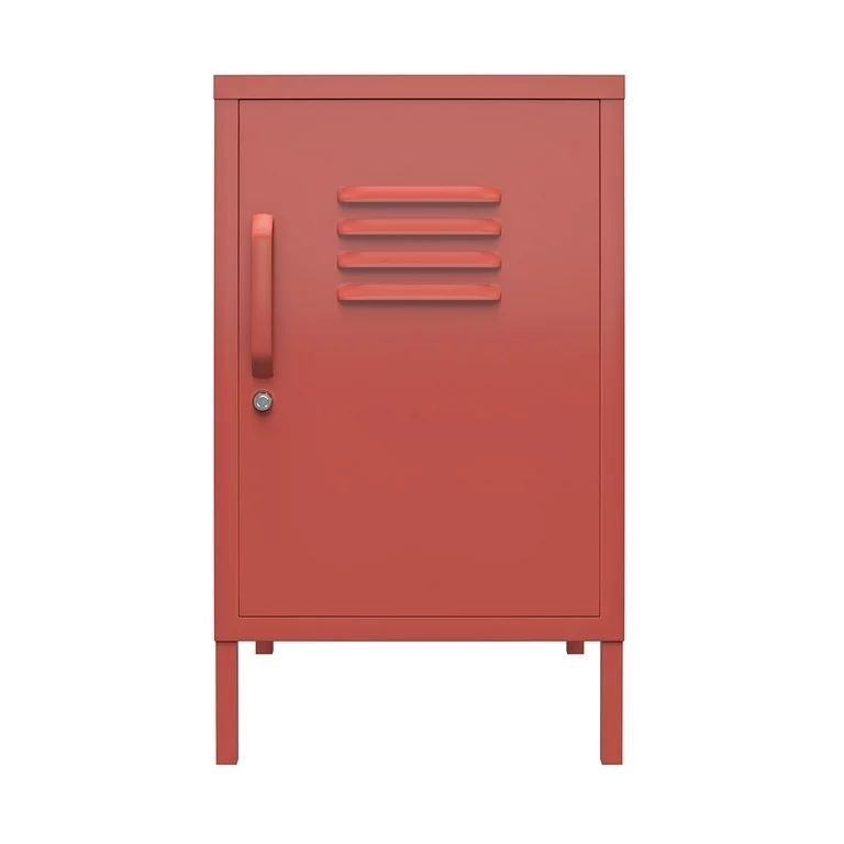 Shadwick 1 Door Metal Locker Style Livingroom End Table, Terracotta | Walmart (US)