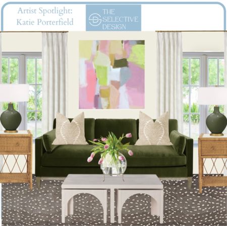 This Katie Porterfield painting is a perfect way to bring together this rich & textured living room! 

#LTKstyletip #LTKhome #LTKsalealert