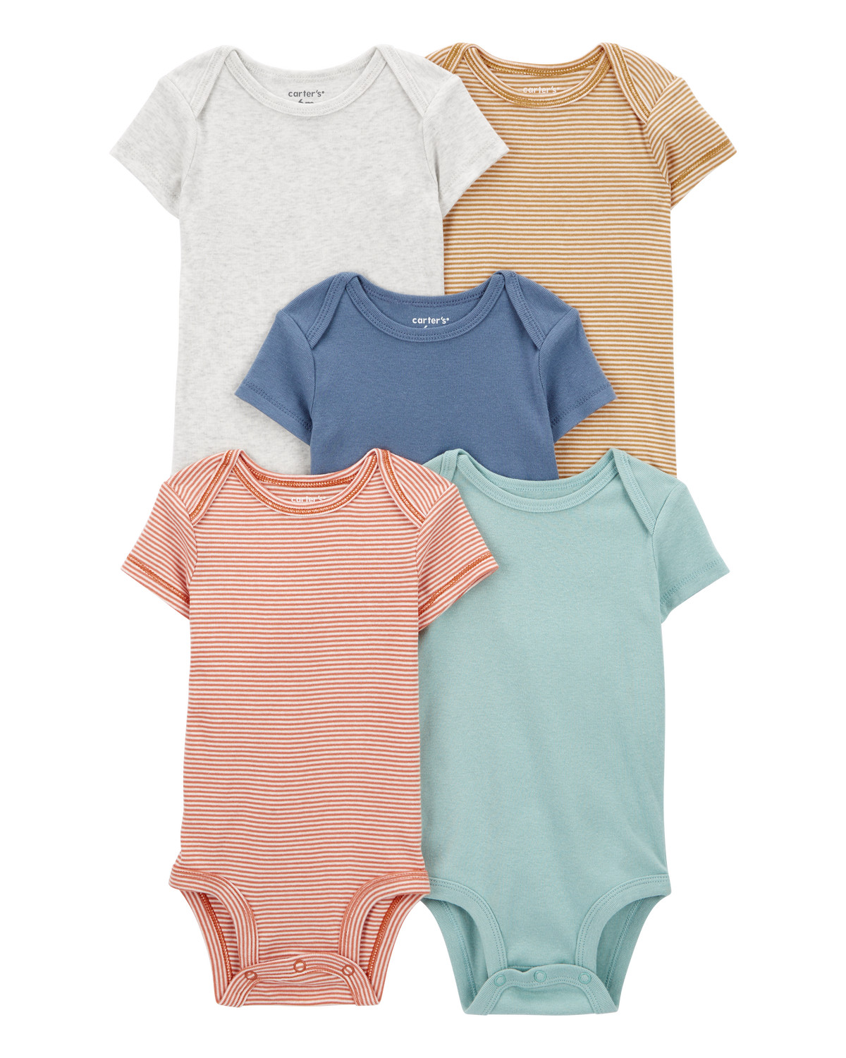 Baby 5-Pack Short-Sleeve Bodysuits | Carter's Inc