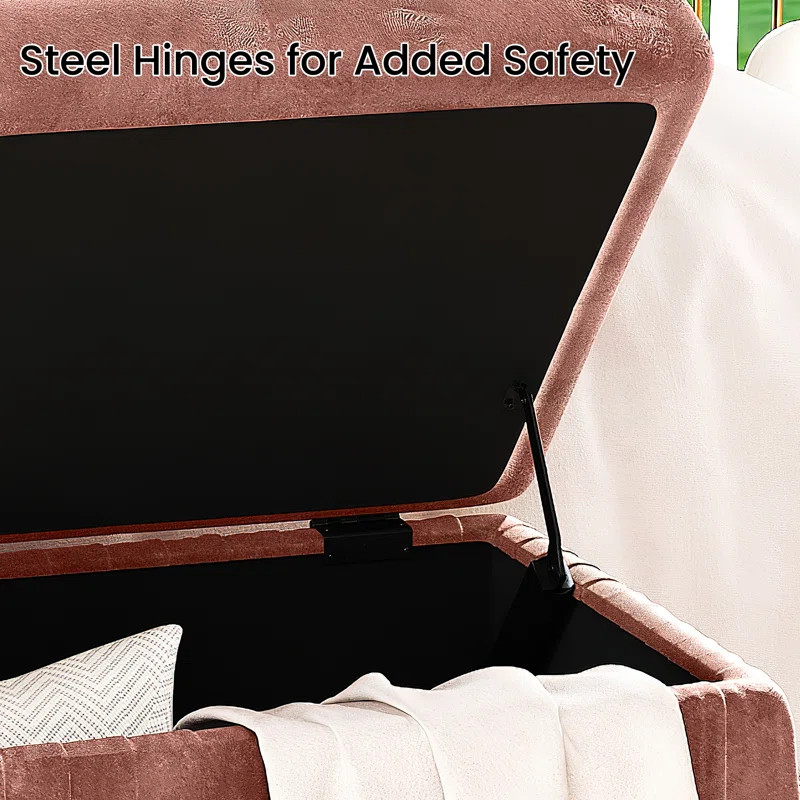 Velvet Upholstered Storage Bench | Wayfair North America